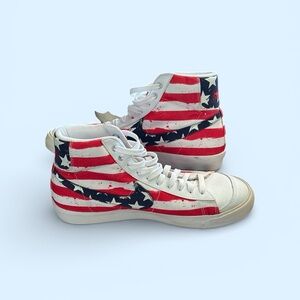 Nike Red, White, and Blue High-Top Sneakers